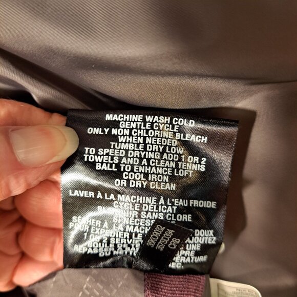 Cole Haan Down Puffer Coat M Brown Quilted Maxi Signature Hooded Full Length Zip - Picture 6 of 14